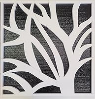 Vista 3 de Azulejos de techo para colgar techos acústicos decorativos con patrón floral de 2 x 2 pulgadas, paneles en V, decoración 3D perfecta para techos