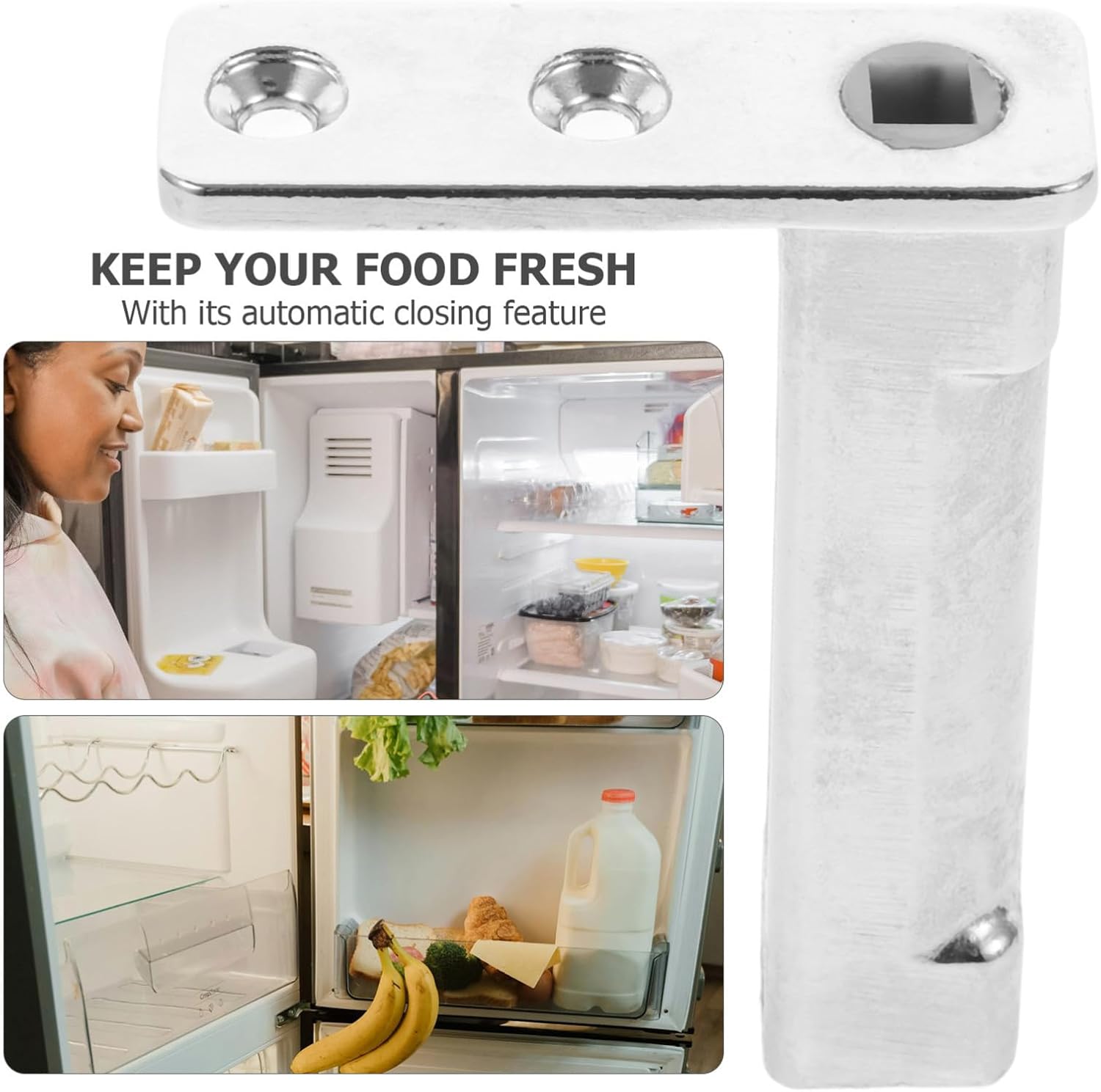 Unomor Refrigerator Door Hinge Automatic Closure System Heavy Duty Replacement Parts for Fridge Freezer Easy Installation No Tools Required Enhance Food Freshness Functionality