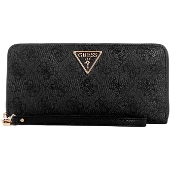 Guess Damen Laurel Large Around Zip Wallet Wristlet Clutch White Multi One Size