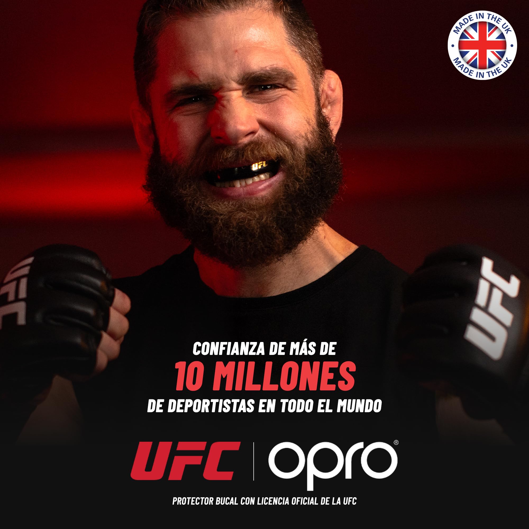 OPRO Protector bucal para brackets Gold Level, protector bucal deportivo con excelente comodidad, protección y ajuste, protector bucal para rugby, boxeo, lacrosse, MMA, artes marciales, hockey - 3