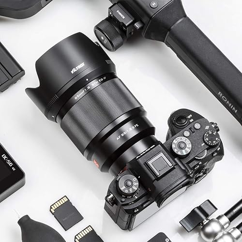 Vista 50 de VILTROX Lente de montaje de 0.512 in f1.4 F/1.4 E, lente gran angular Aps-C Prime para cámara Sony E Mount A9/a7RIV/a7RIII/a7III/a7SIII/a7C