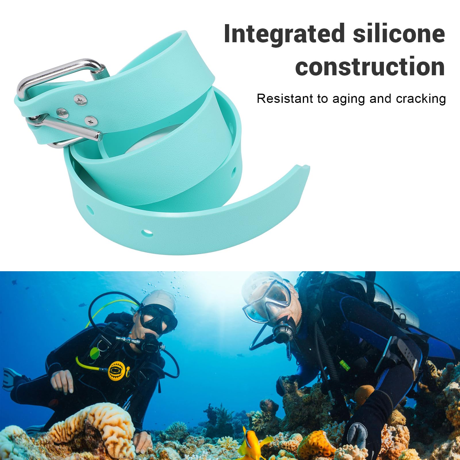POENVFPO Cintura Pesi Sub, Regolabile Impermeabile Cintura Subacquea Acciaio 316 for Immersioni Profonde Fotografia Subacquea addestramento Rescue