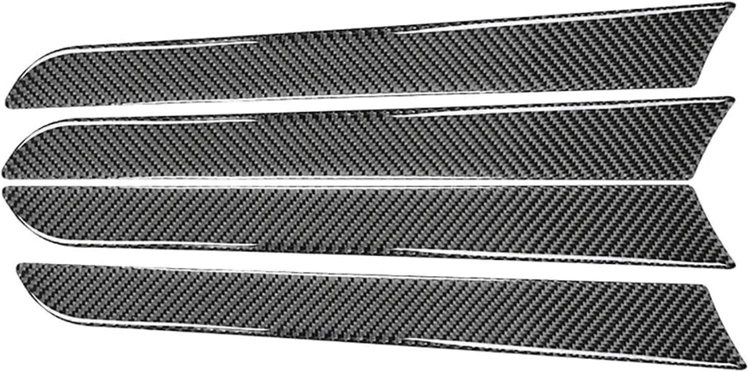 Compatible with A4 A5 A4L B8 2007-2015 Hand-Made Carbon Fiber Car Inner Door Panel Decorative Stickers Auto Interior Accesorioss(LHD)