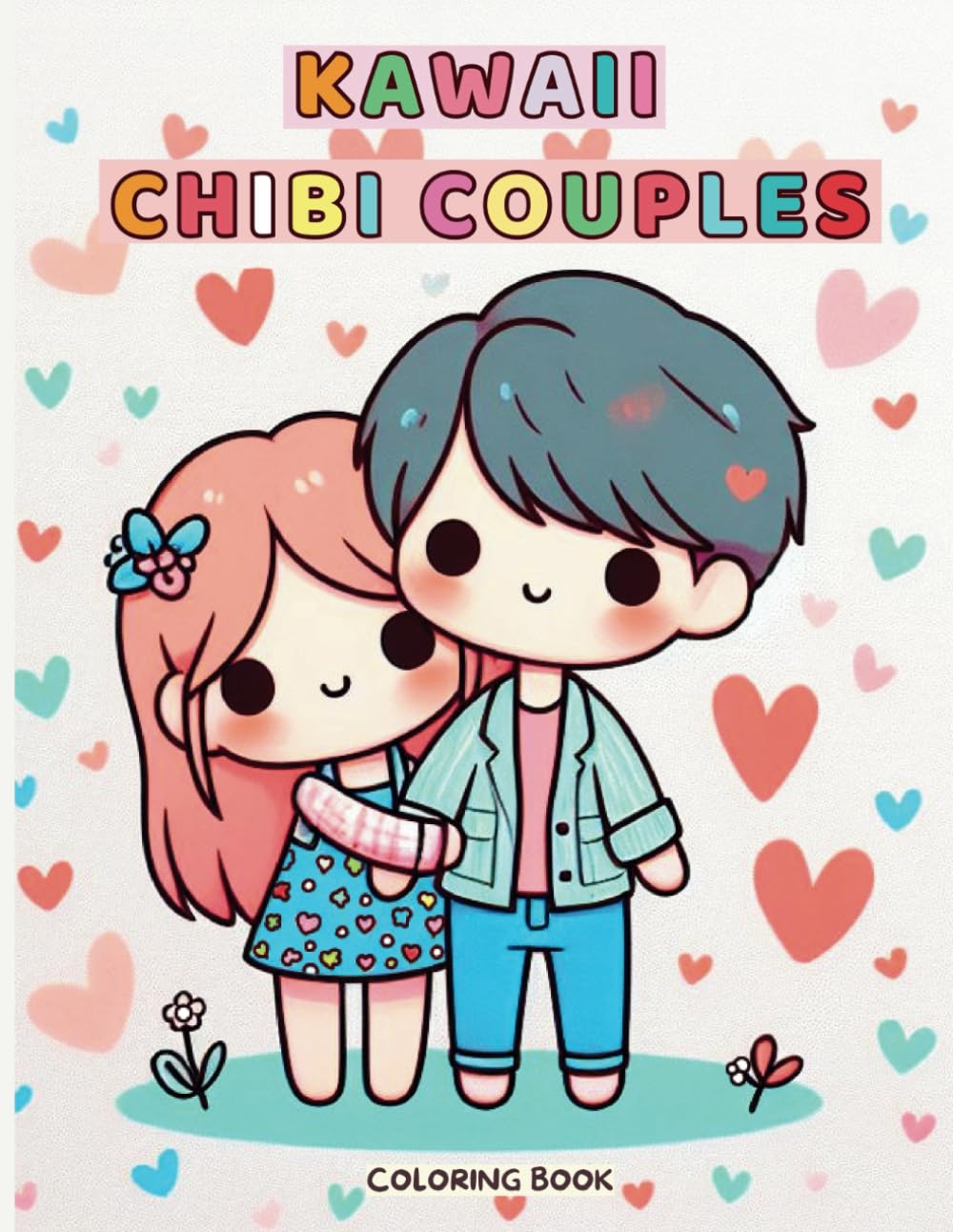 Kawaii Chibi Couples Coloring Book: 60 adorable pages with cute Anime Characters and hand-drawn drawings that are easy to color for kids, teens, and adults