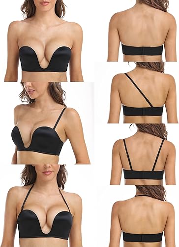 Miniatura 2 de DotVol Brasier convertible con relleno y escote en U profundo para mujer