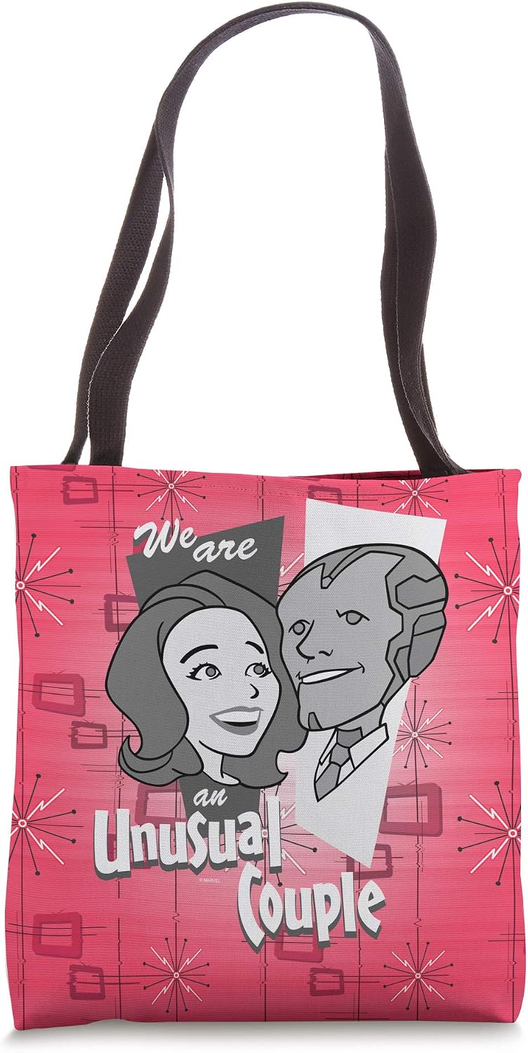 Amazon.com: Marvel WandaVision Wanda and Vision Mid-Century - Bolso de mano  moderno, Blanco, 16 pulgadas : Ropa, Zapatos y Joyería