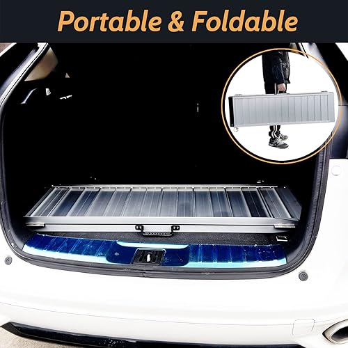 Miniatura 3 de Rampa plegable para silla de ruedas para el hogar, rampas portátiles antideslizantes para escalones, rampa de umbral para puerta, escaleras,