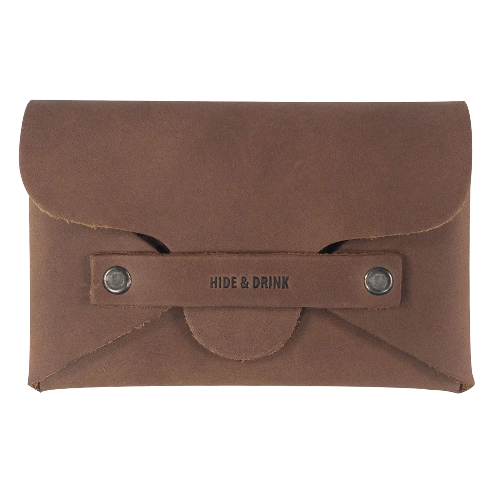 Hide Drink Snapless Business Card Holder for Men and Women Vintage Wallet Sturdy Pouch Money Organizer Full Grain