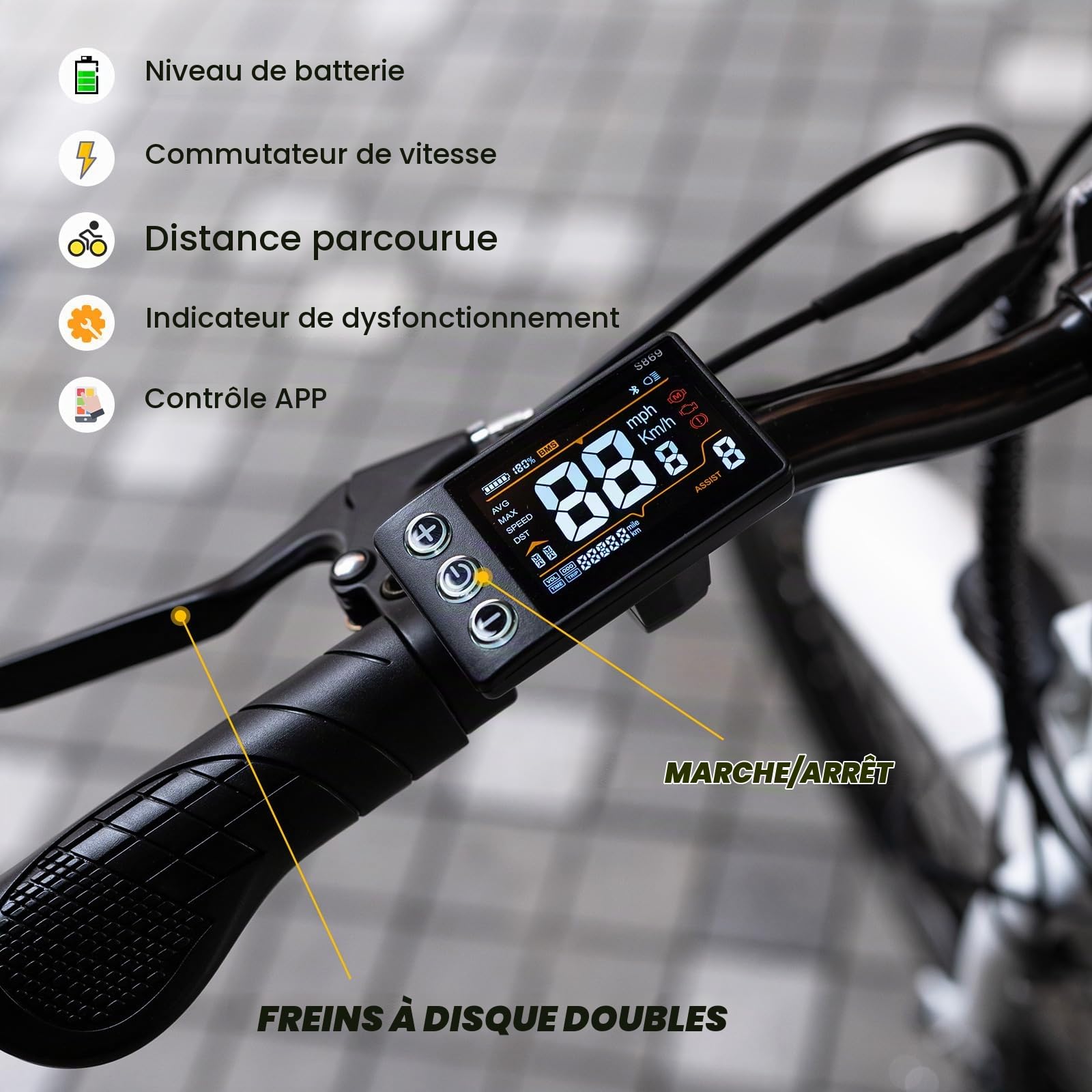 EVERCROSS EK8 Velo Electrique Adultes, Vélo Electrique de 26'' avec Assistance au Pédalage - Moteur 250W, Batterie 36V 15,6Ah, 15/20/25 KM/H, Charge Max de 120kg, VTT Electrique pour Femmes et Hommes