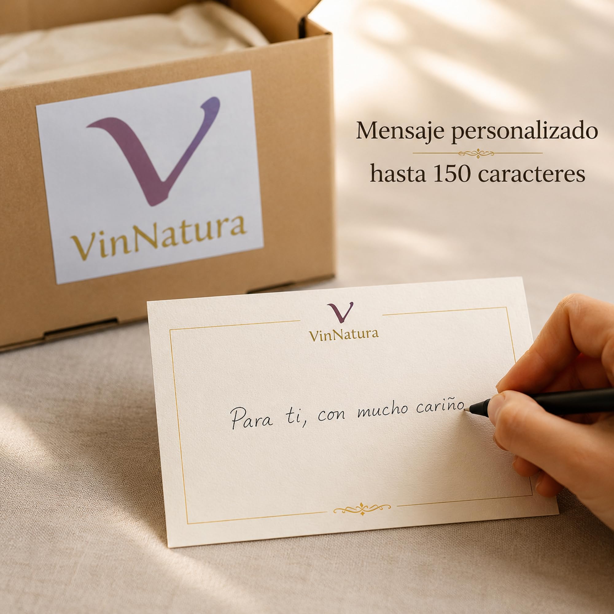 Caja Gourmet Vionta de VinNatura con Conservas Artesanales y Vino Godello | Regalo gourmet gallego, regalos de empresa, cesta con vino, elaboración tradicional, tarjeta personalizable
