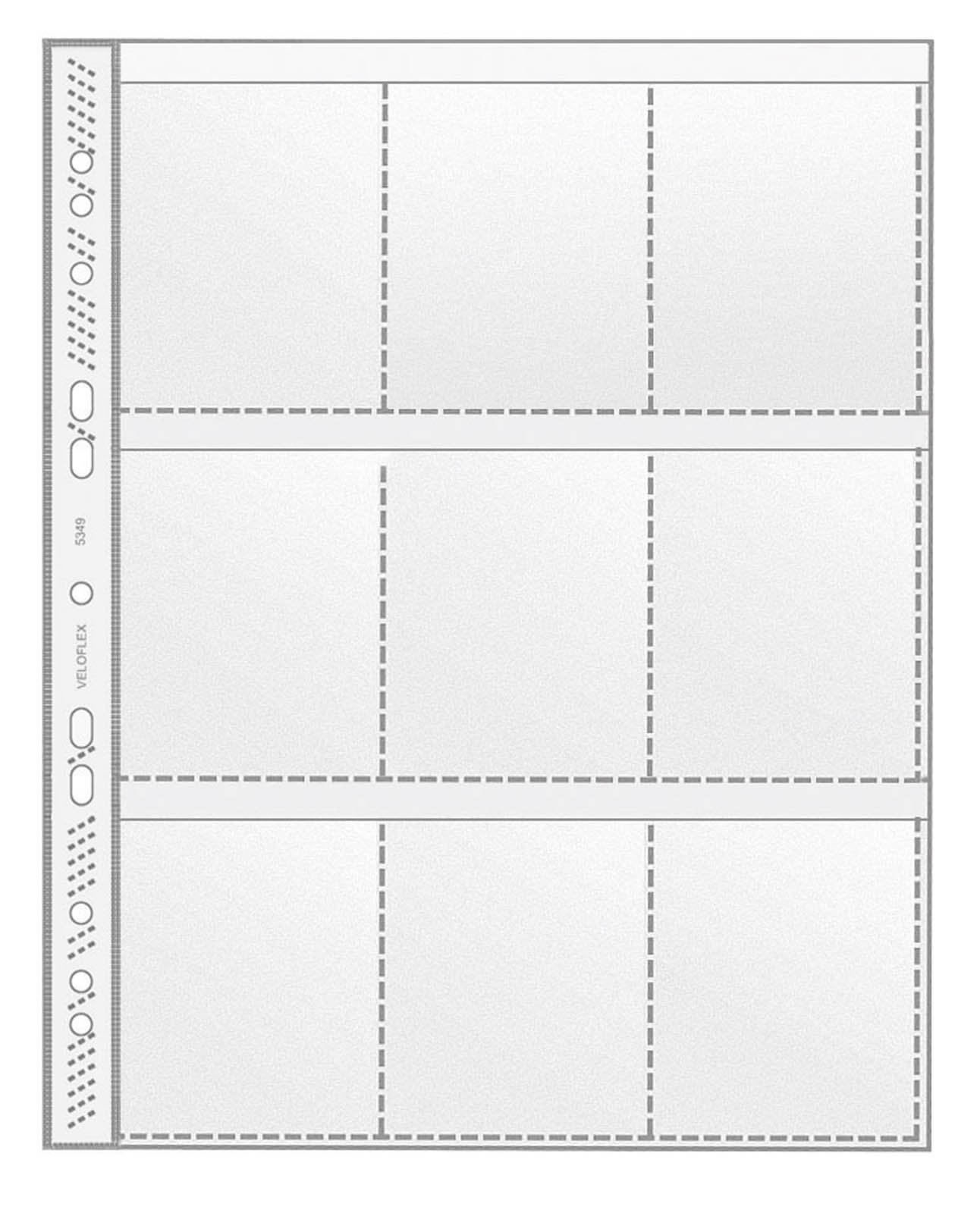 Veloflex 5349 000 Sammelhülle - A4, 9-teilig, Pack 100 Stück