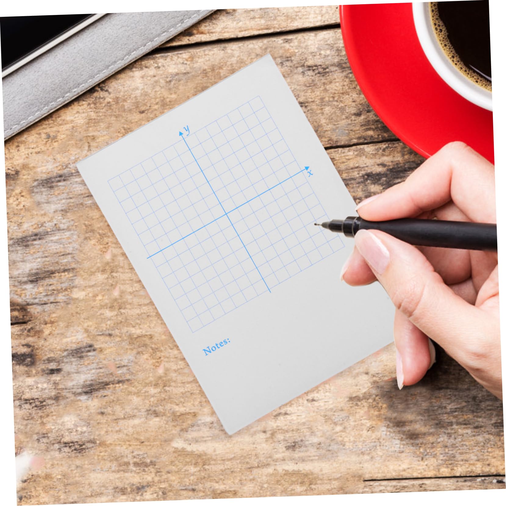 Angoily 4 Pièces Livre d'exercice de l'axe xy papier graphique papier millimétré mathématique cahier de mathématiques millimétré bloc-notes en millimétré blanche