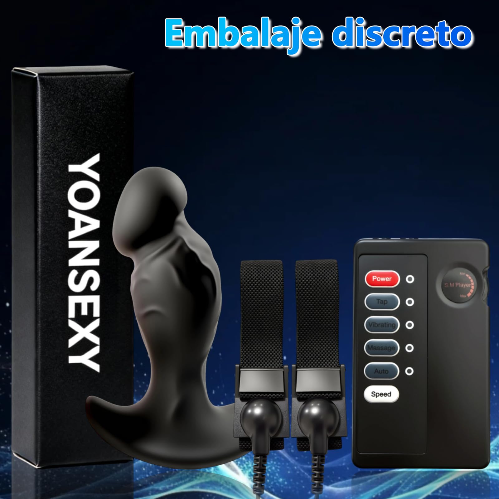 Electroshock Plug Anal Estimulador de Próstata Hombre Dilatador Anal Electroestimulación Butt Plug Silicona Estimulación Eléctrica Anillos de Pene con Anfitrión Mujeres Punto G Masajeador Bdsms