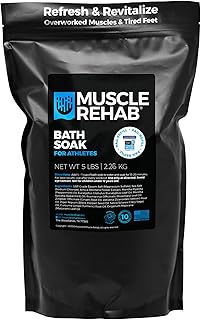 Refill: Epsom Salts with Arnica for Soaking for Pain-Magnesium Soak for Sports Recovery, Soak for Athletes with Essential Oils, and Turmeric - Hydrating Sore Muscle Bath Soak 5lb Bag