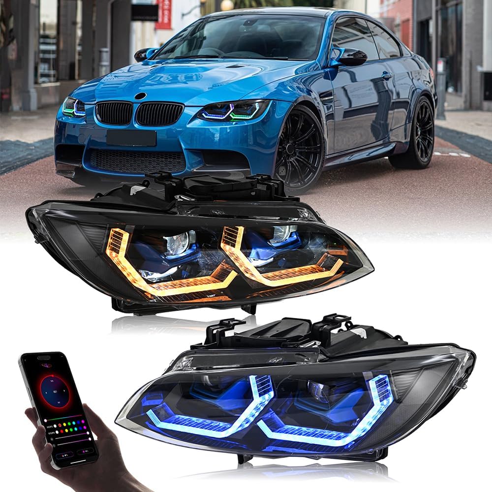 T T-ABC New Front Lamp Compatible with 2005-2018 BMW 328i 320i 330i 335i Headlamps 3 Series Accessories Custom Replacement (H1XR 07-10 E92 E93 OEM is Xenon)