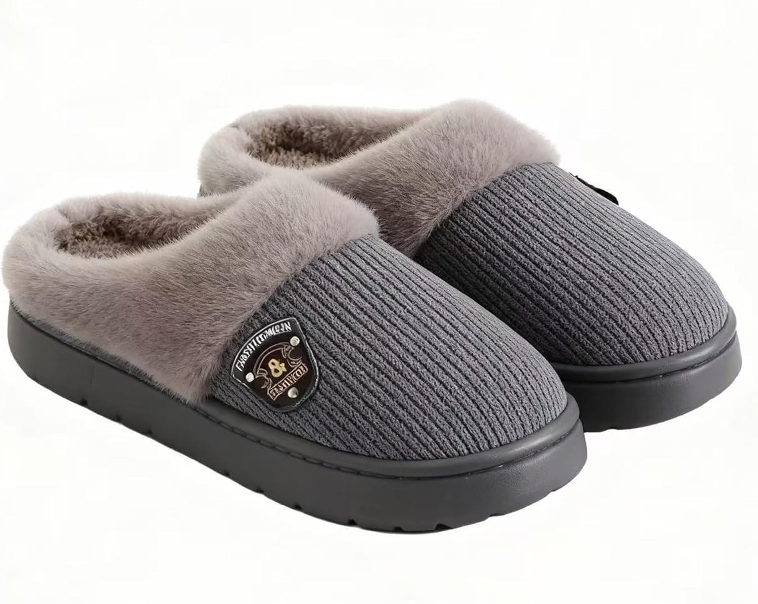 الفاخر - شبشب منزلي فرو ناعم وخفيف الوزن مبطن بذاكرة رغوية ومن... - view 1