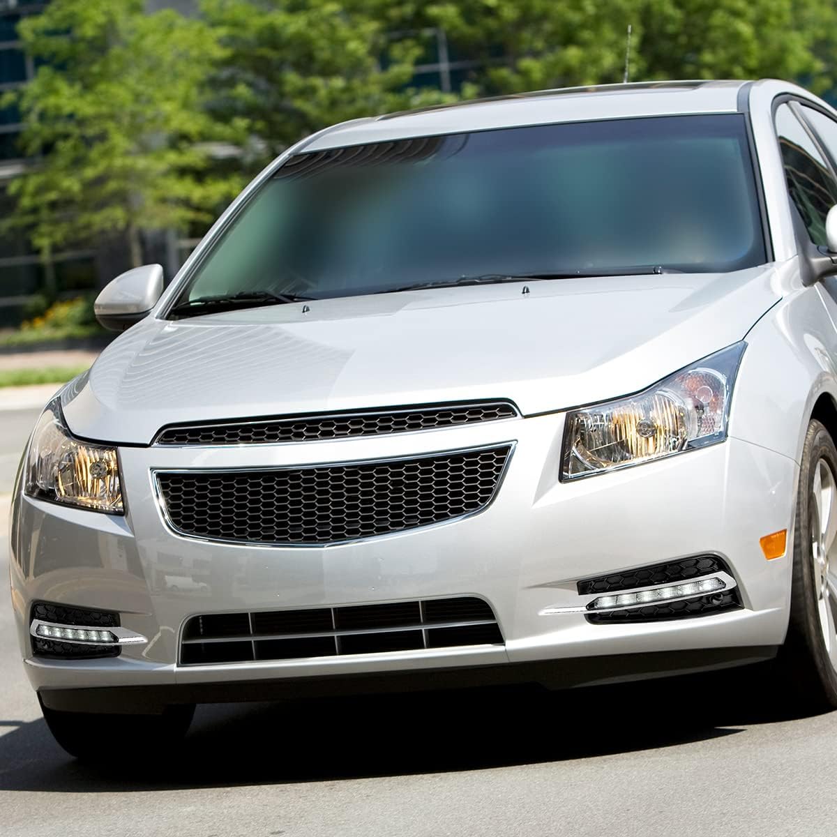DNA MOTORING FL-ZTL-157-CH Fog Light Driver & Passenger Side Enhance visibility [Compatible with 11-16 Chevy Cruze]