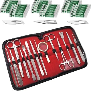 IMED Scientific 45 Pcs Advanced Dissection Kit Biology Lab Anatomy Dissecting Set Comes With Stainless Steel Scalpel Knife Handle Blades Used for Medical Students and Veterinary Training
