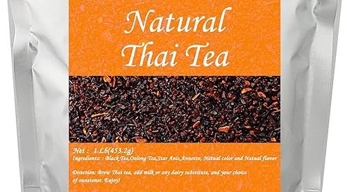 Miniatura 3 de Keystoneteas - Té natural tailandés hecho con Assam premium, té Oolong, sabor auténtico que hace té helado tradicional de restaurante y té Boba, 16