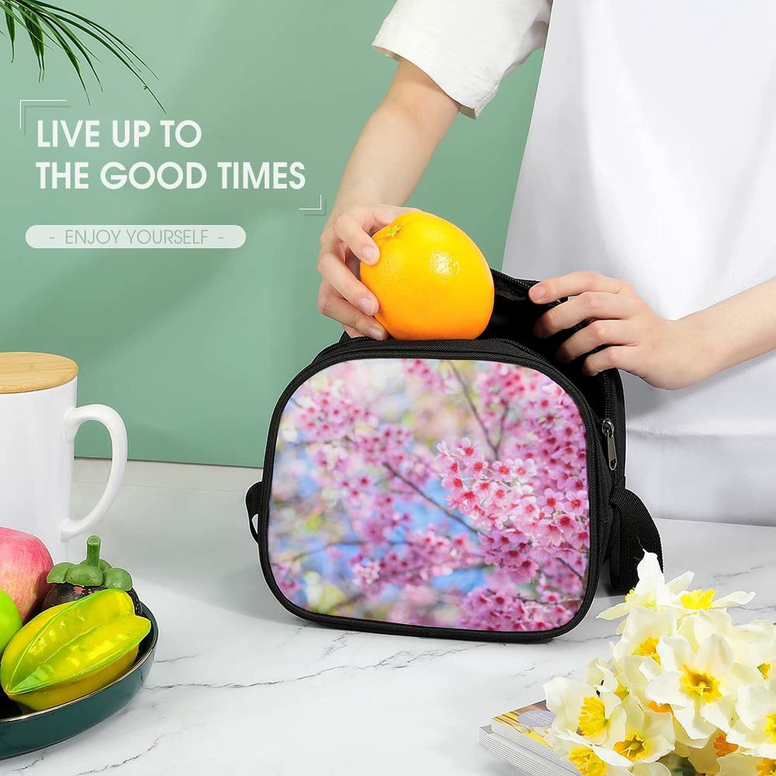 Ancre Avec Fleurs Lunch Box Isotherme Sac à Déjeuner Sac