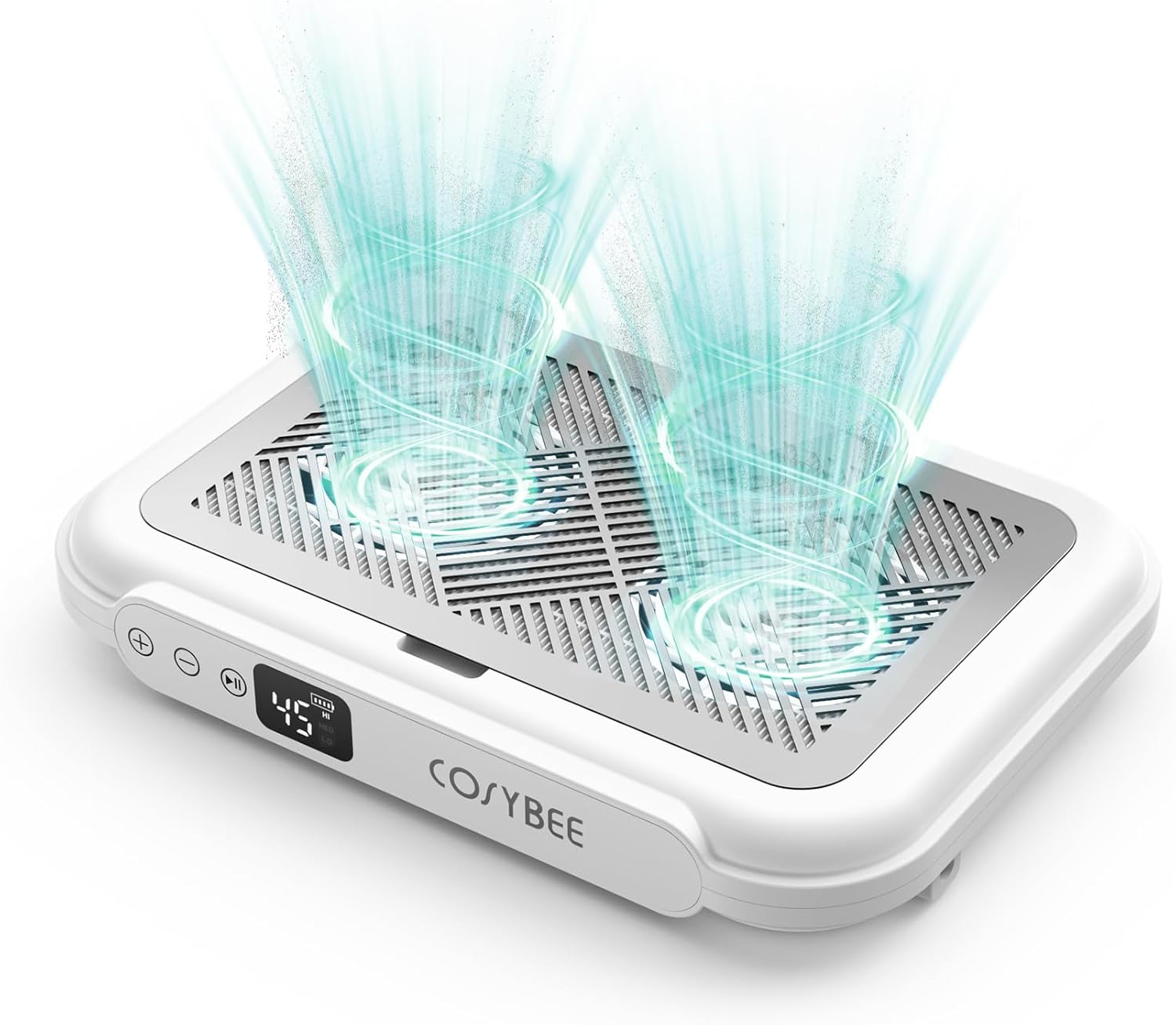 Cosybee Latest-gen Nail Dust Collector, Ultra quiet 1700Pa Dual Turbo Fans, Equipped with Reusable Filter, Dust Collector Nail Tech for Beginners,Suitable for Nail Salons and Home-Based Nail Studios.