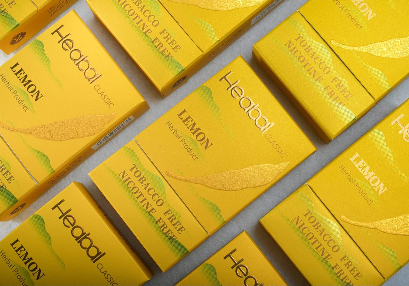 HEABAL Herbal Cigarettes - Tobacco Free, Nicotine Free - Lemon (4 Packs)