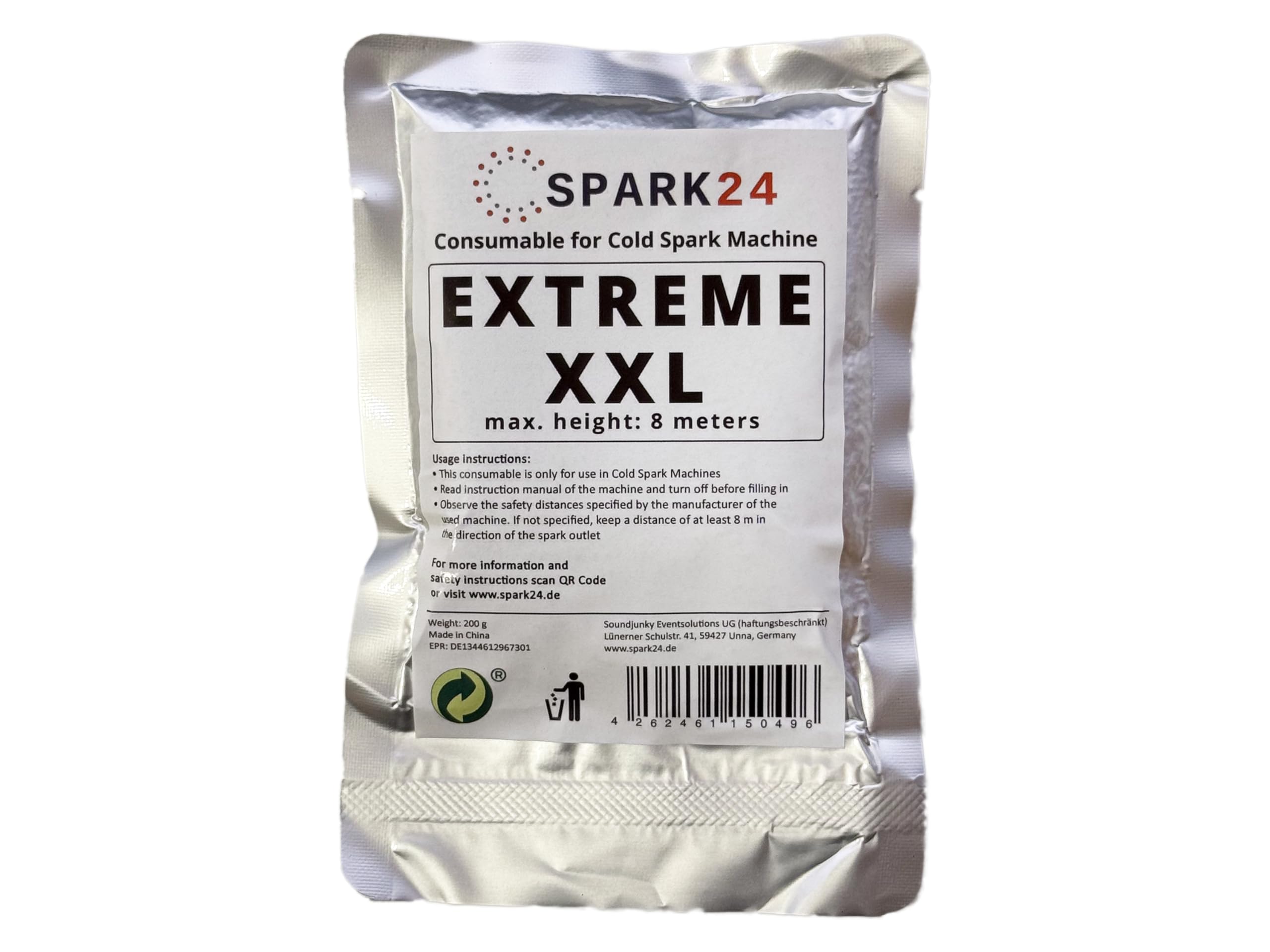 Granulés pour machine à froid XXL Extreme 8 m Poudre titane (1 pièce)