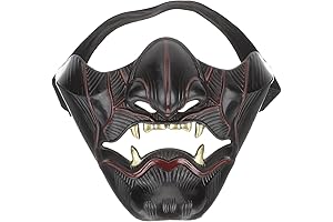 ABOOFAN Half Oni Mask: Dive into Ancient Japanese Folklore