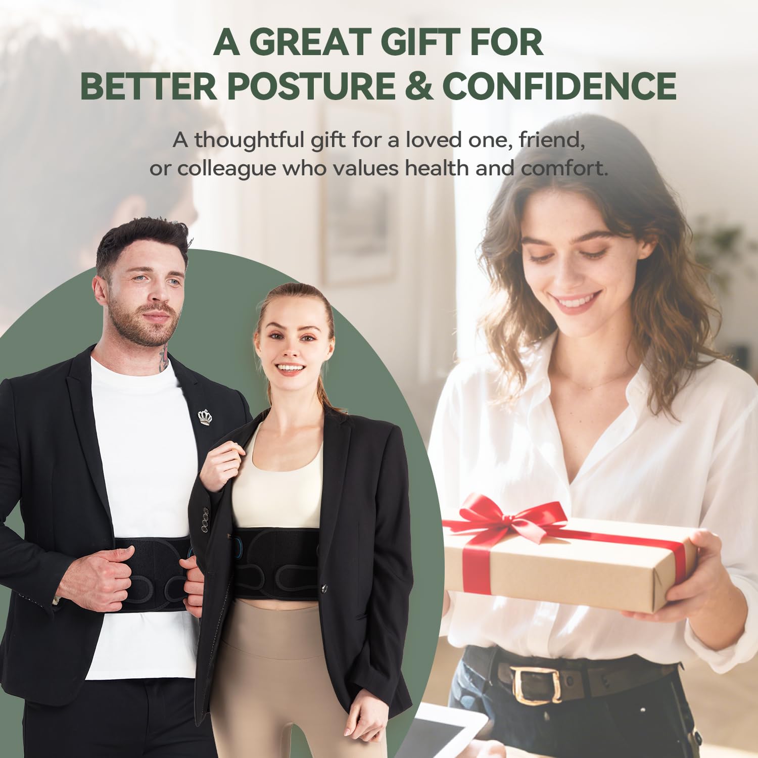 Back Brace Posture Corrector for Women and Men, 4-Point Back Support System for Upper/Lower Back Pain Relief, Scoliosis & Hunchback Correction, Adjustable & Breathable Shoulder Straightener, Medium - Image 7