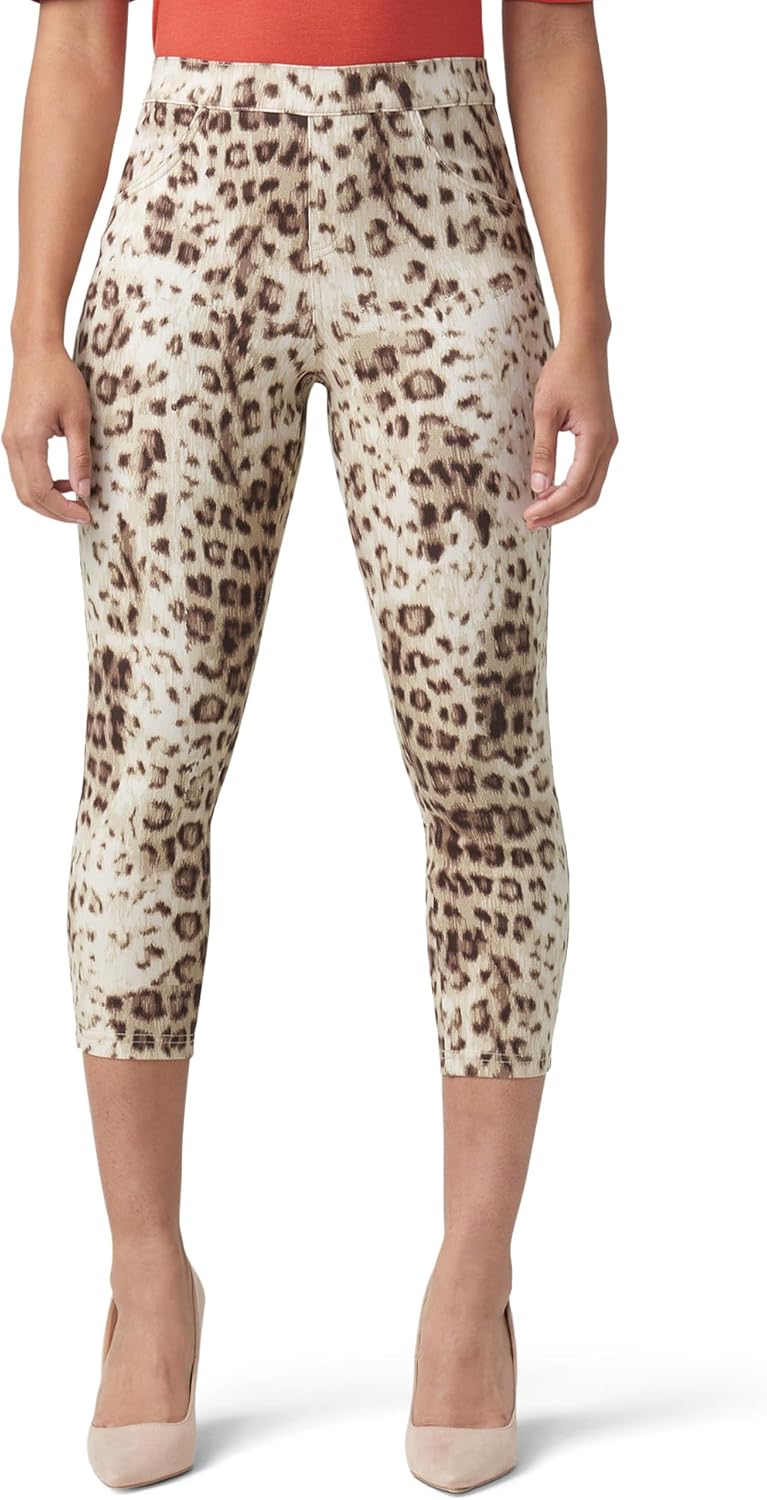 HUE Womens Ultra Soft High Waist Denim Capri Leggings