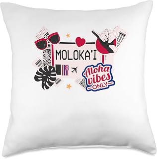 Hawaii vacation flight ticket family vacation Molokai Throw Pillow