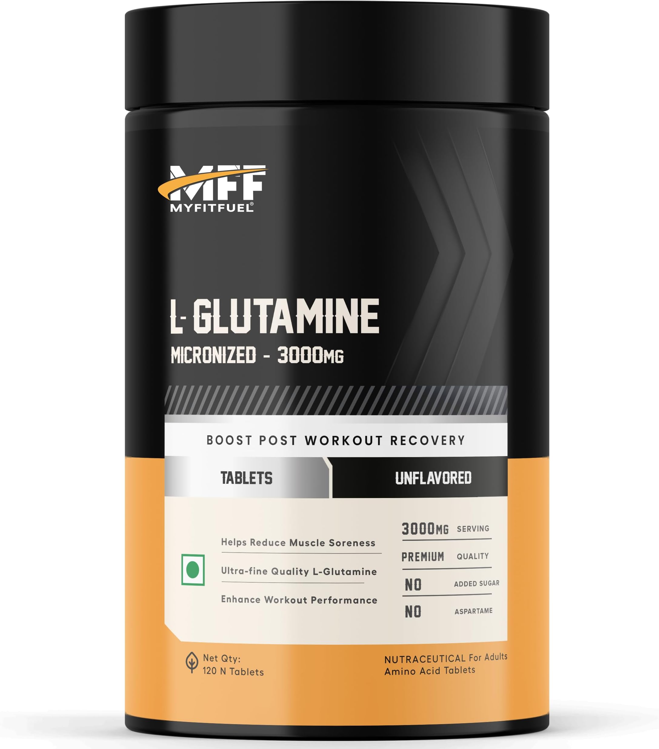 - MyFitFuel L-Glutamine (3000 mg) 120 Tablets