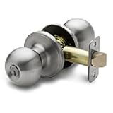 Copper Creek Entry Door Knob – Keyed Entry Handle with Lock and Key, ANSI Grade-3 Certified, DIY-Friendly Install for Interior and Exterior Entrance Doors – Satin Stainless (1 Pack)