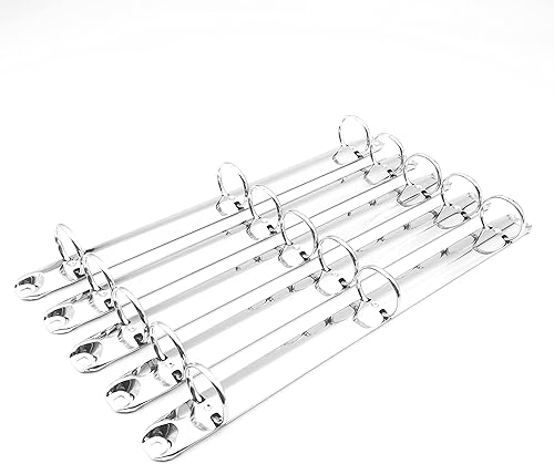 Miniatura 39 de Juego de 2 cuadernos de metal de tamaño carta estándar de 3 anillas, kit de reemplazo de mecanismo de 3 anillas, 3 anillos tóricos, peines de hojas