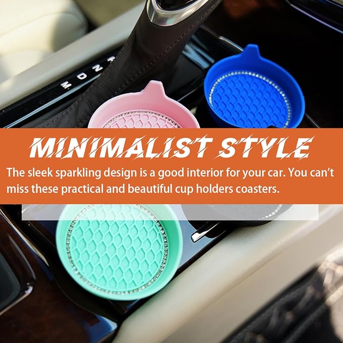 Posavasos para coche zipelo 4 unidades naranja miniatura 6