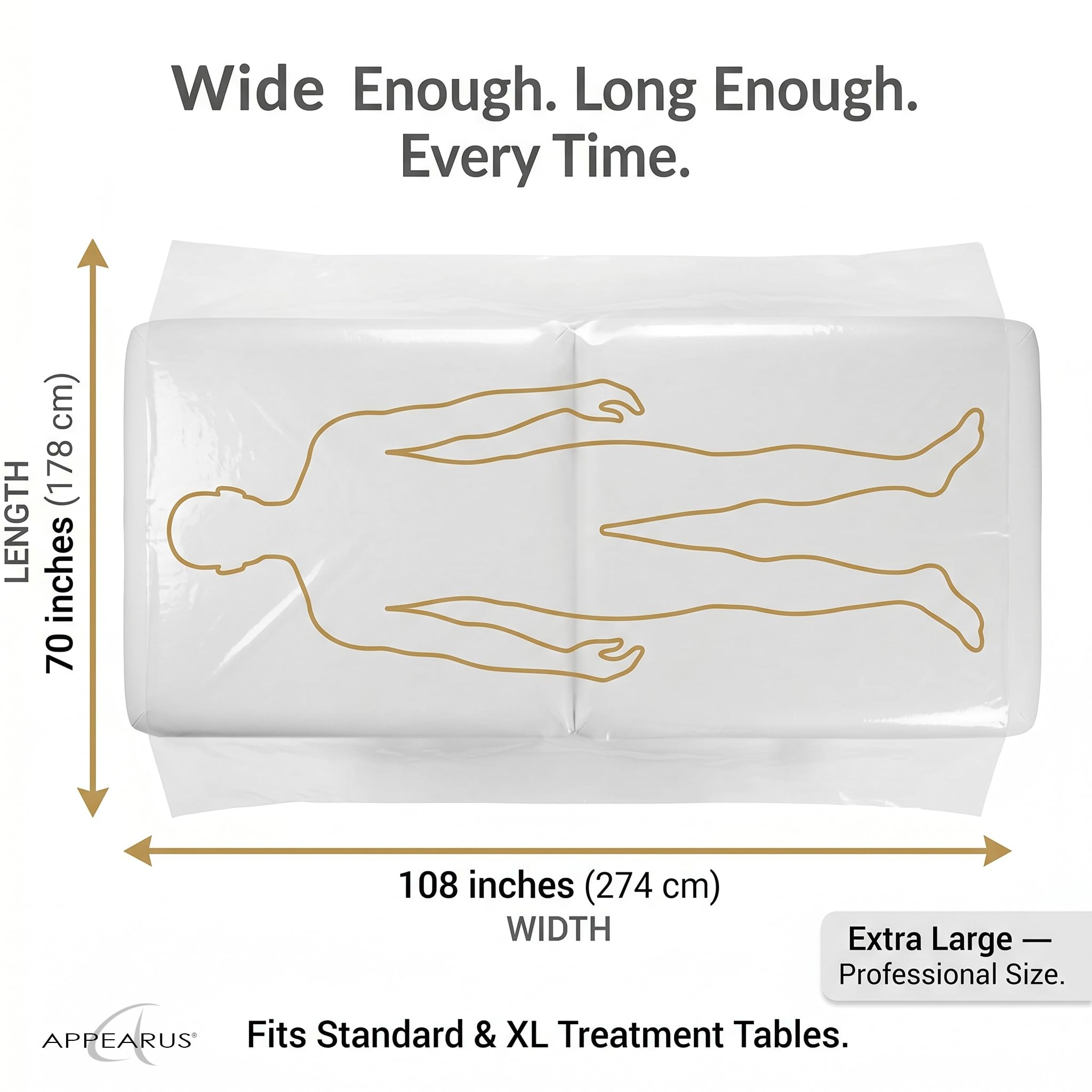 Precut Body Wrap Sheets 24 Count Leak Resistant Film | Lightweight plastic film liners for body wrap and mud applications in esthetician studios and day spas product thumbnail 7