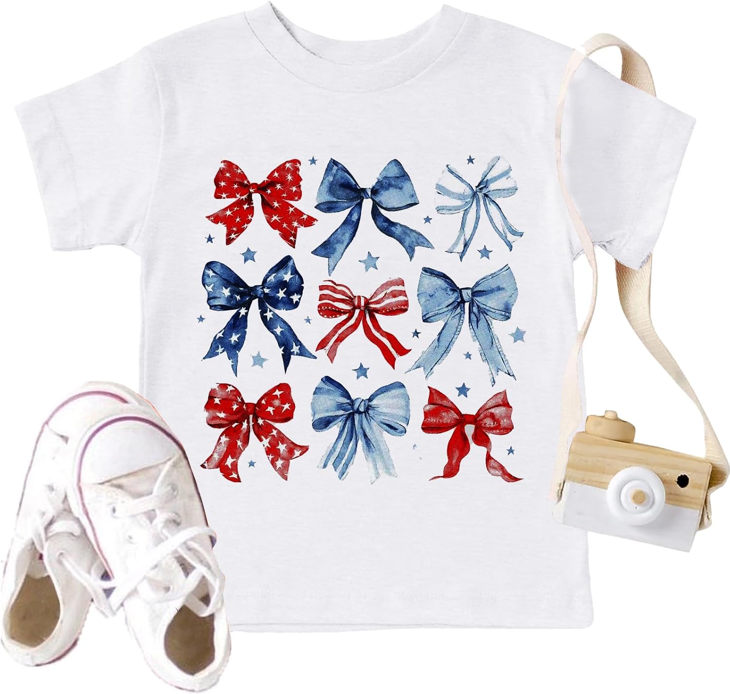 Toddler American Flag Tshirt Boys Girls 4th of July Outfits Tee USA Short Seleve