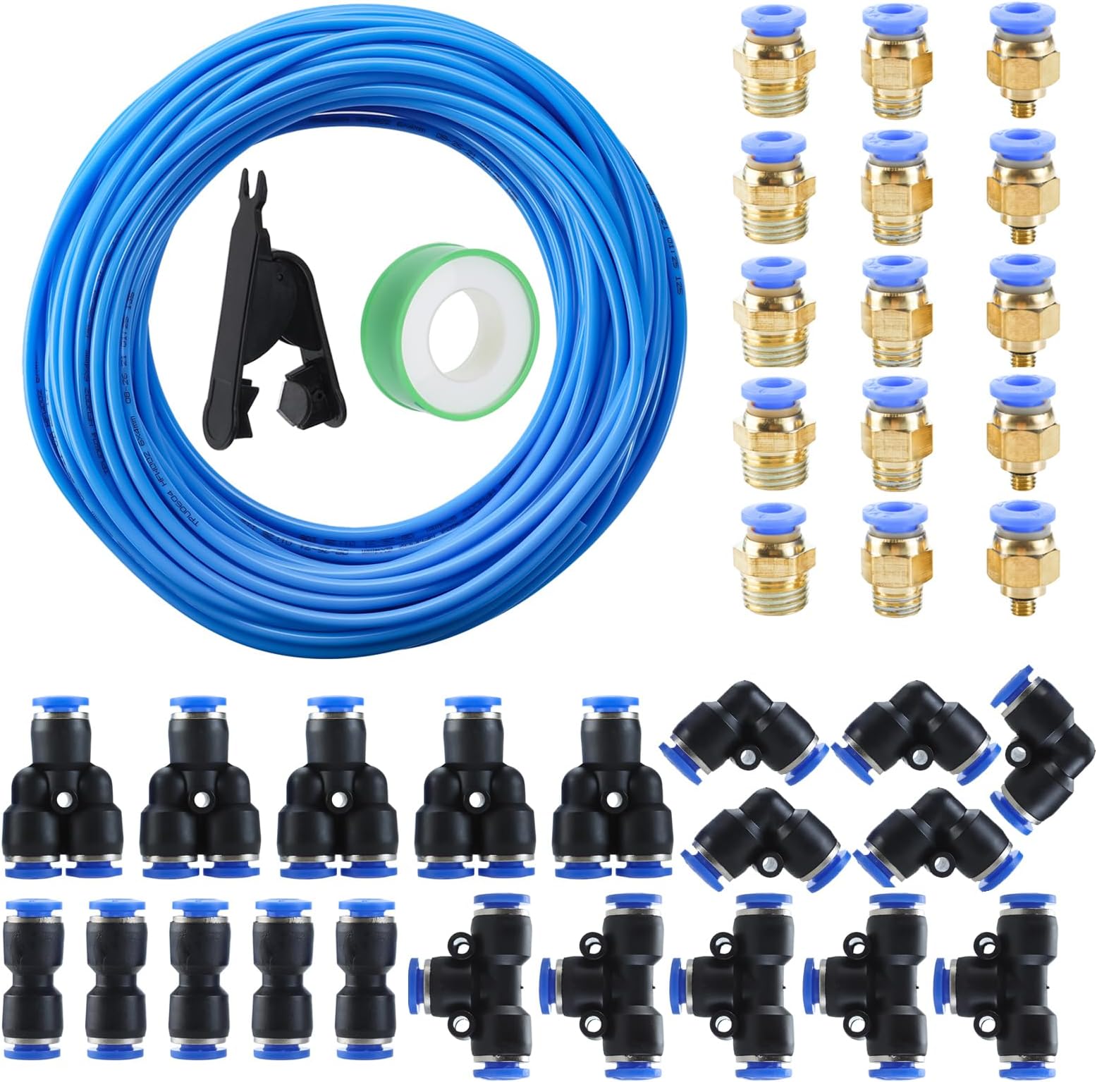Lot De 6 Raccords Rapides En Laiton 1/4 De Pouce - Pour Ligne D'air DOT - Raccord Droit - Neuf Sous Blister