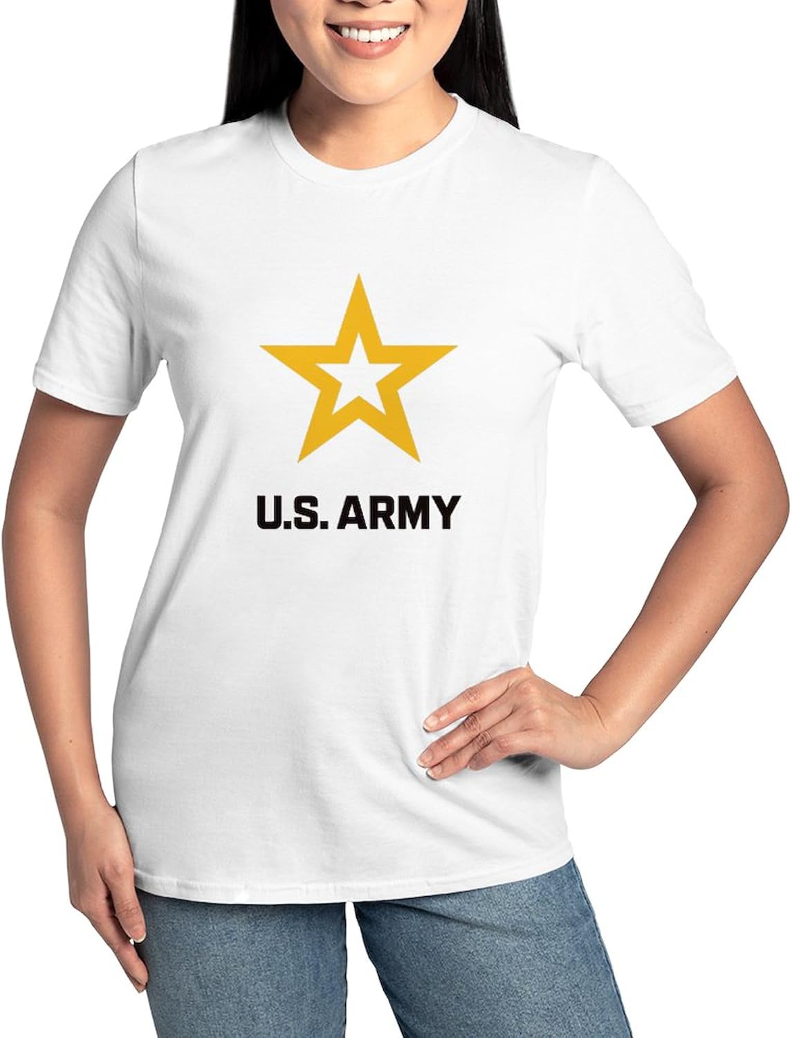 CafePress U.S. Army® Black and Gold Logo Women's Classic T Shirt Women's Relaxed Fit Light T-Shirt