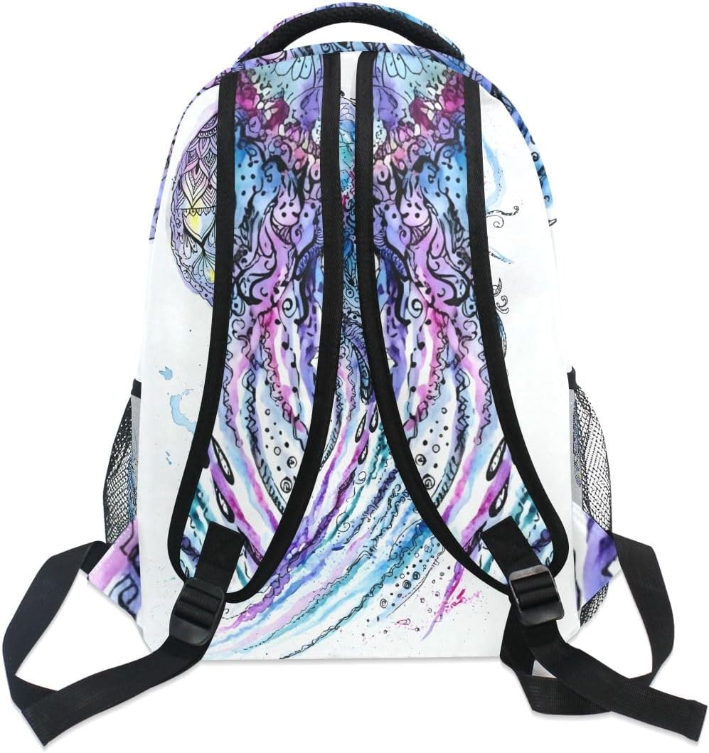 SUABO Ocean Jellyfish School Backpack Bookbag for Boys Girls Teens Casual Travel Bag Computer Laptop Daypack
