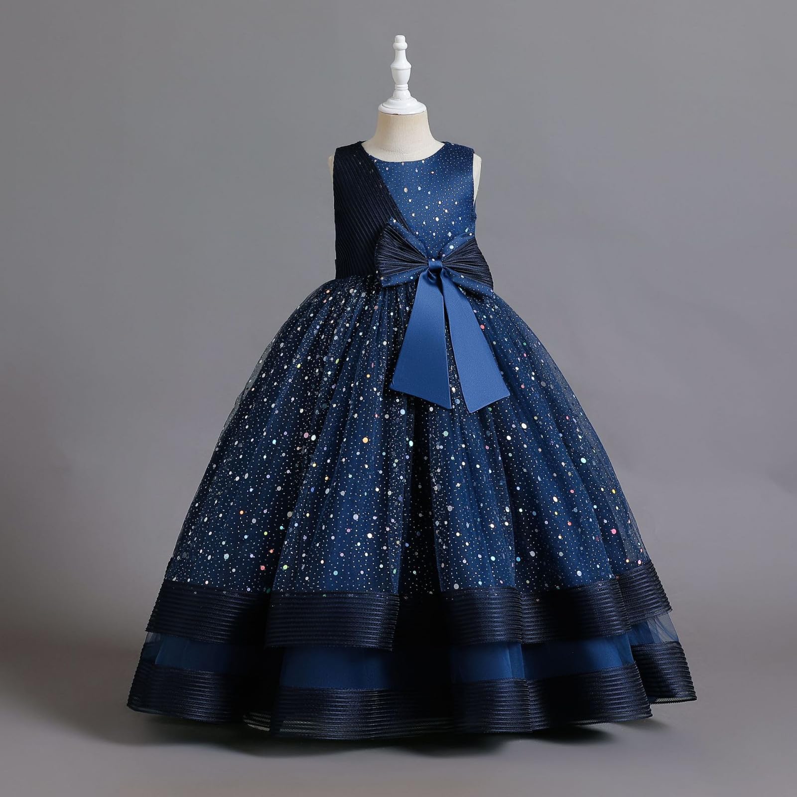 Elegant Kleider Mädchen Festlich Karneval Fasching Prinzessin Partykleider Mädchen Ärmelloses Rundhals Niedliche Festival Locker Lässig Bequeme