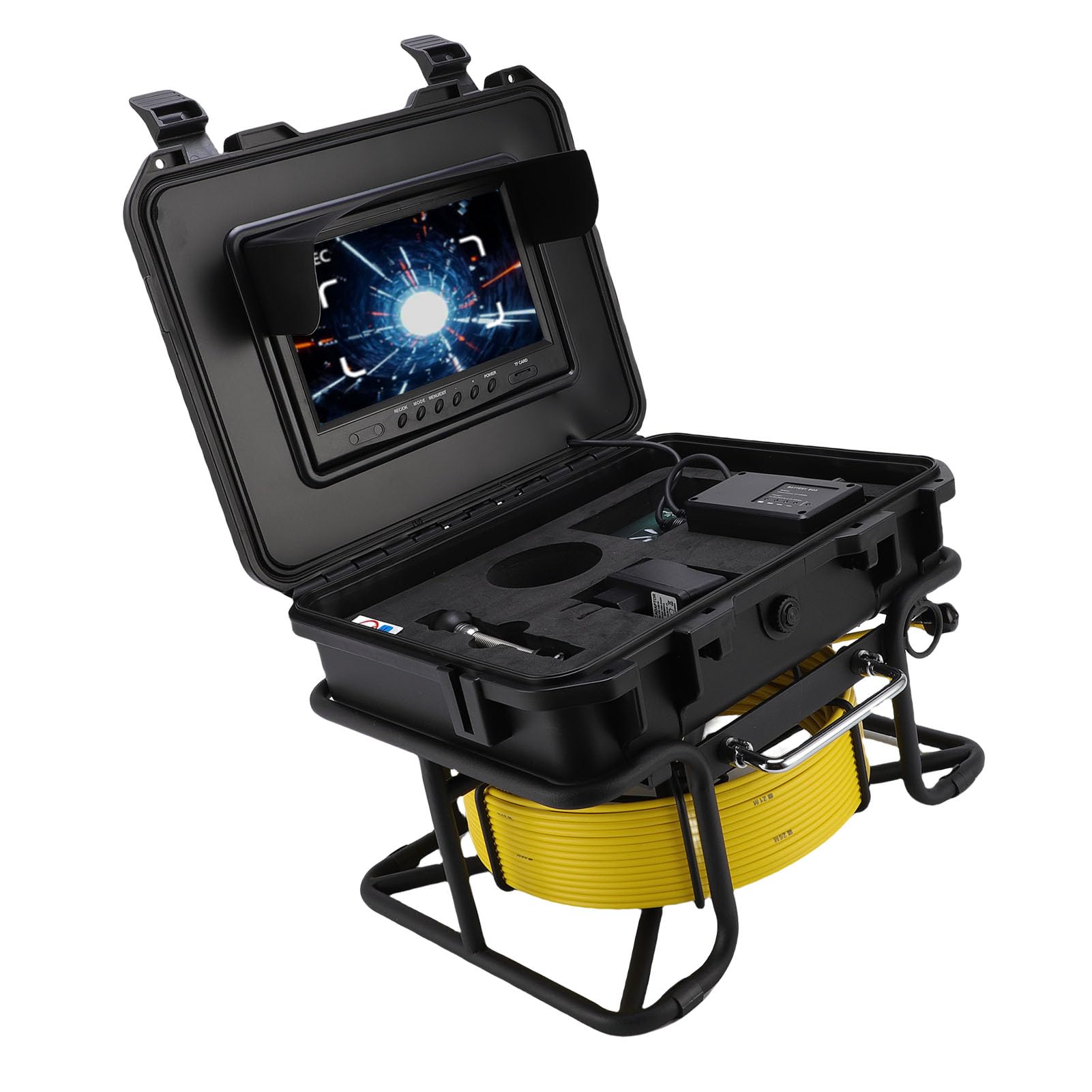 Cámara de Inspección de Alcantarillado de 50M 1080P con Pantalla IPS de 9 Pulgadas y Tarjeta de 32GB para Sistemas de Drenaje de Tuberías (Enchufe de la UE)