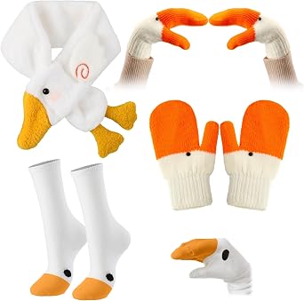 Skicuff Silly Goose Party Set Gloves Socks Scarf Funny Gifts Women Men