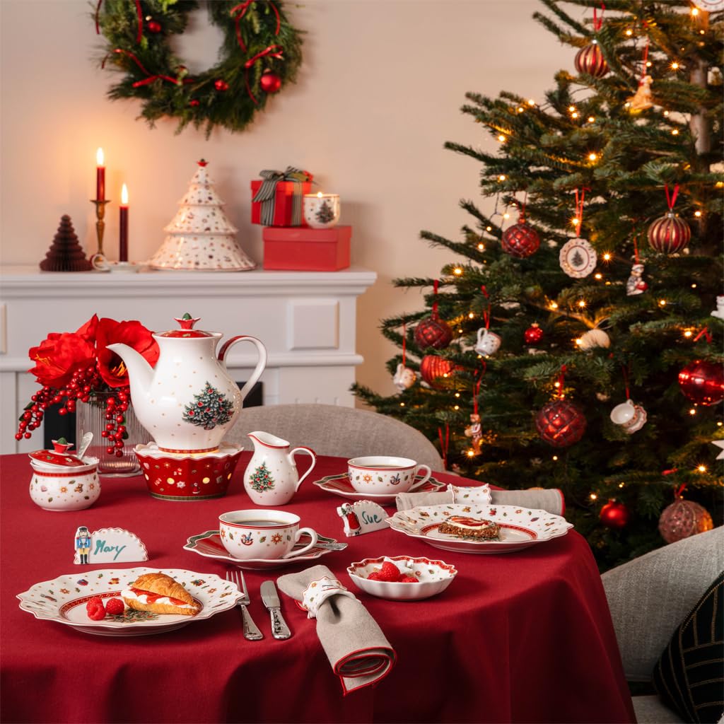 Villeroy & Boch - Toy's Delight Serviettenringe 4er-Set Bunt, Weihnachtsdeko, Tischdekoration, Ringe für Servietten Weihnachten, Weihnachtsdekoration, Deko Weihnachten, Premium Porzellan