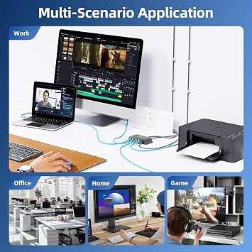 Four RJ45 Ports for Starlink Ethernet Adapter Gen 3 / Mini, Multi-Ports for Starlink Gen 3 / Mini Ethernet Adapter for Wired External Network - 4 Devices Networked Simultaneously