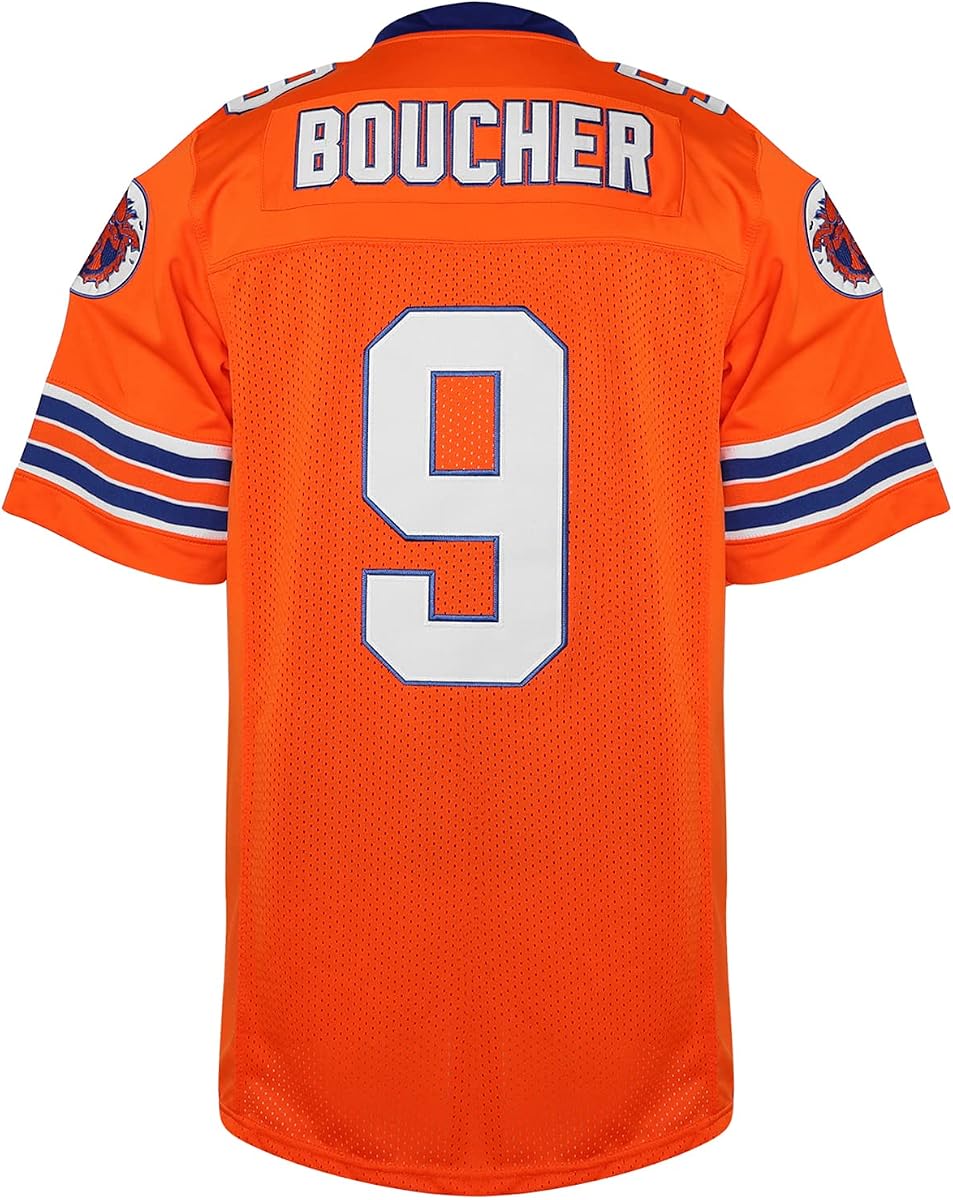 9 Bobby Boucher The Waterboy Adam Sandler Movie Mud Dogs Bourbon Bowl Stitched Football Jersey