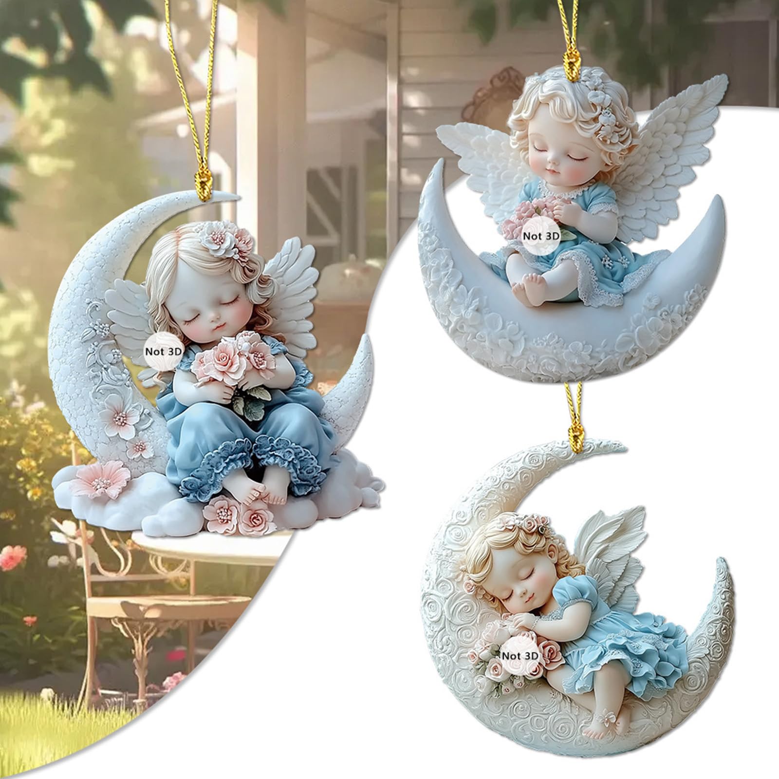 Amazon.co.jp: 2D 天使の Baby On Moons アクリルペンダント