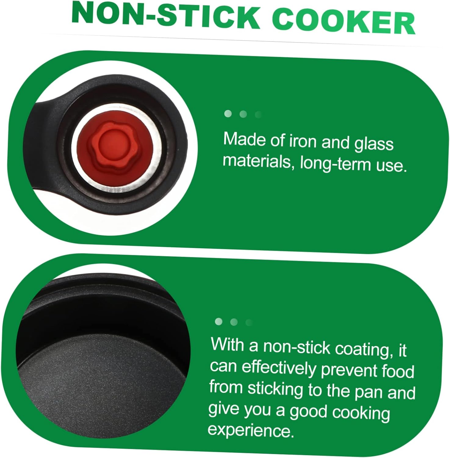 Zerodeko Induction Cooker Stew Pot Non-stick Micro Pressure Cooker for Stewing Meat Ergonomic Lid Design with Sealing Ring Safe Thermal Insulated Handle