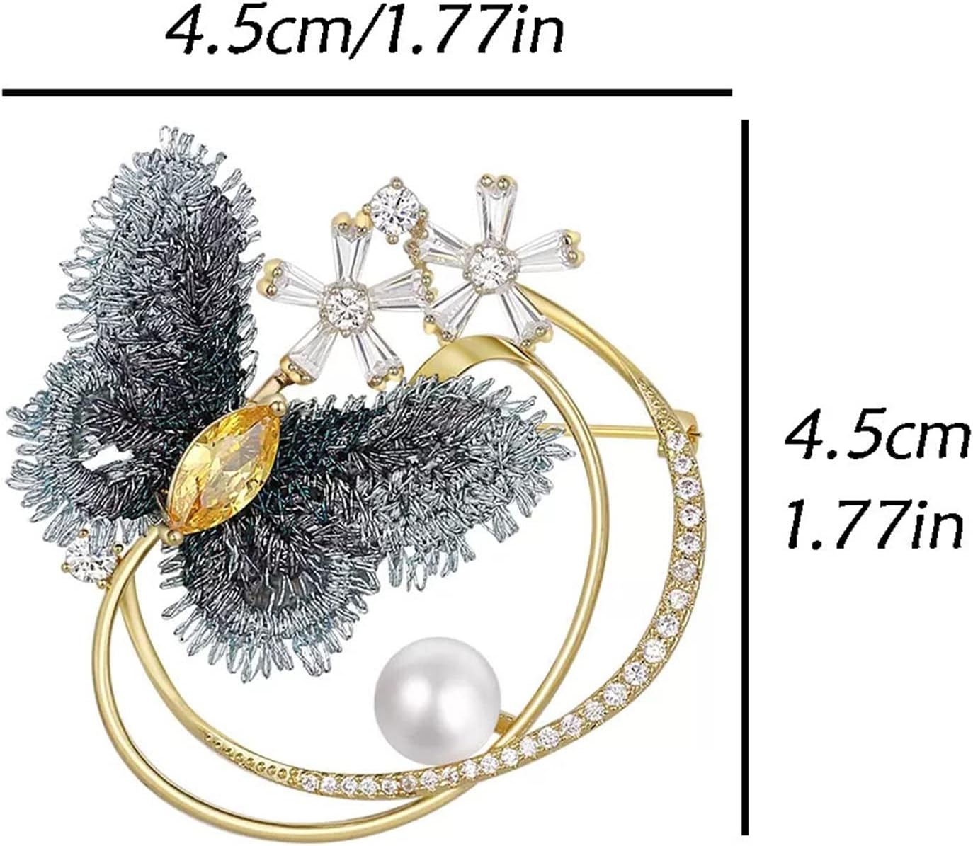 ブローチとピン クリエイティブでパーソナライズされたバタフライピン ハイエンド衣類アクセサリー ショールボタン 繊細な女性用ブローチ