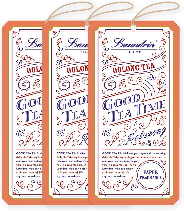 Paper Fragrance Oolong Tea, 3pk - Closet Freshener - Closet Deodorizer Odor Eliminator - Sachets for Drawers and Closets - Drawer Fresheners for Clothes - Fresh Scents Sachet Packets
